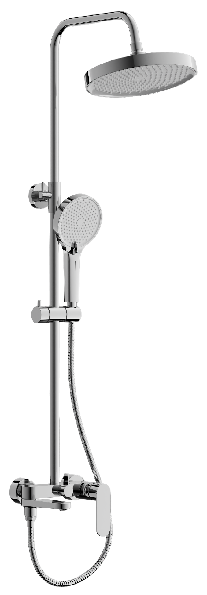 Душевая система, тропический душ, латунь, хром B24713