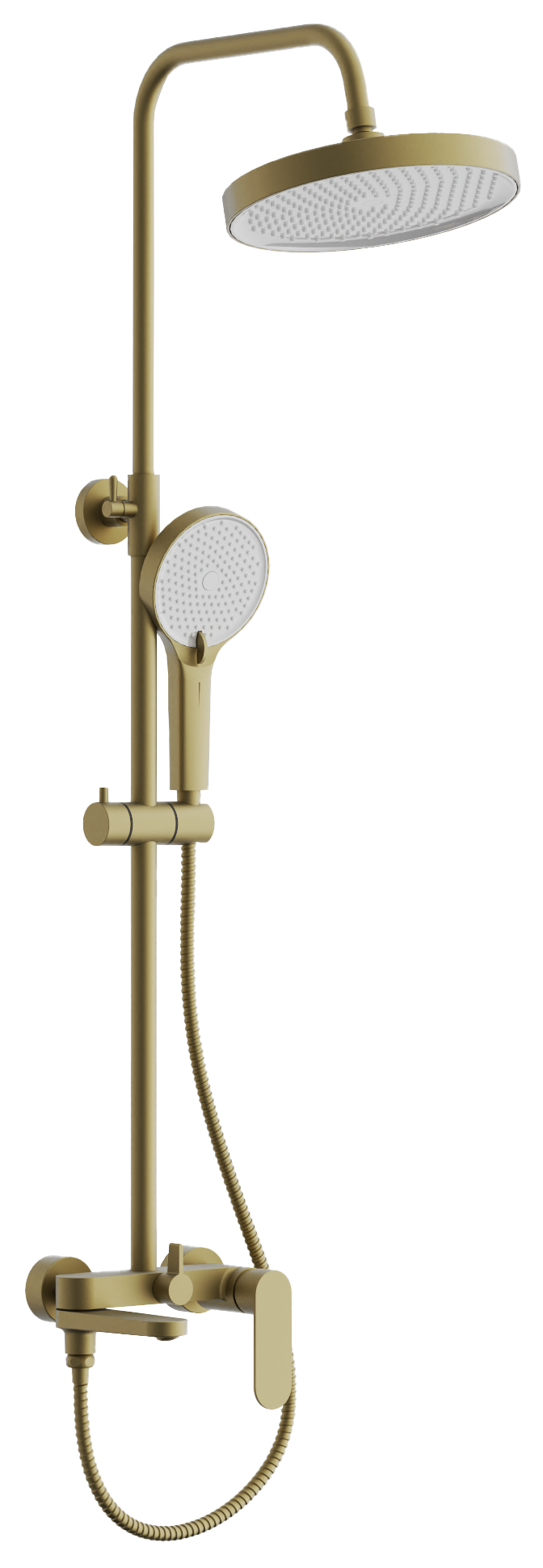 Душевая система, тропический душ, латунь, брашированное золото B24713-5
