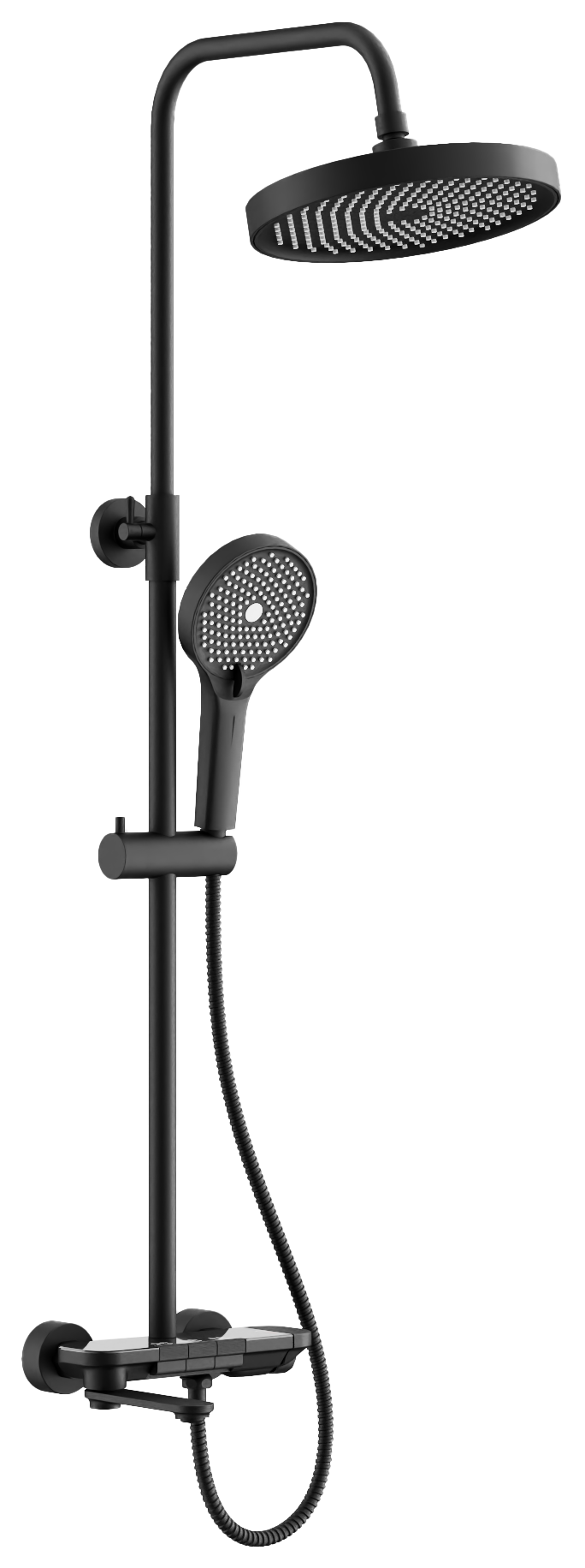 Душевая система, тропический душ, латунь, черный B25713-7