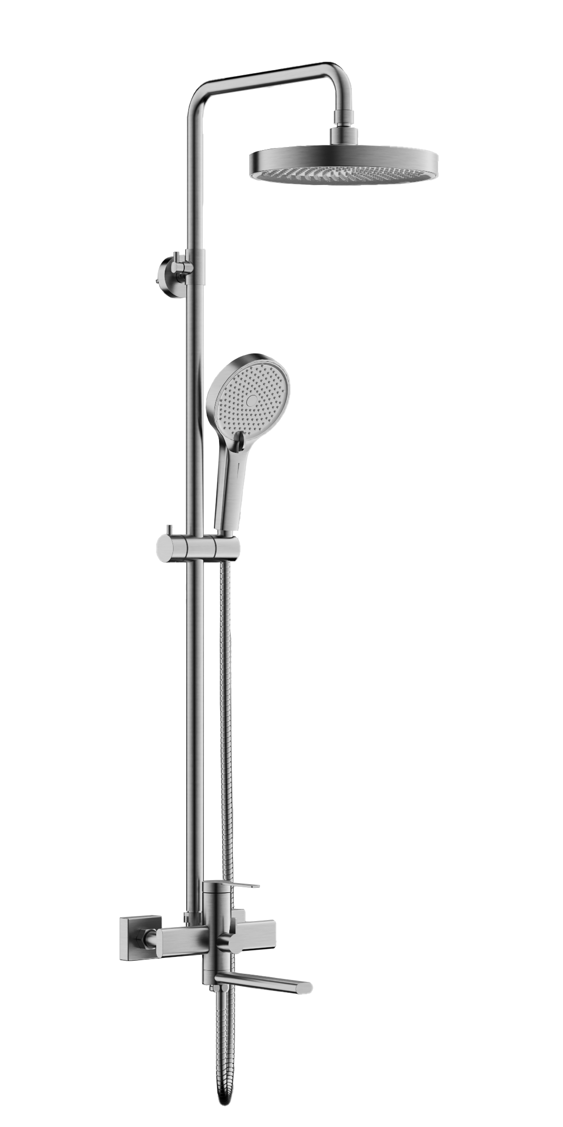 Душевая система, тропический душ, нержавеющая сталь, сатин B24813-1
