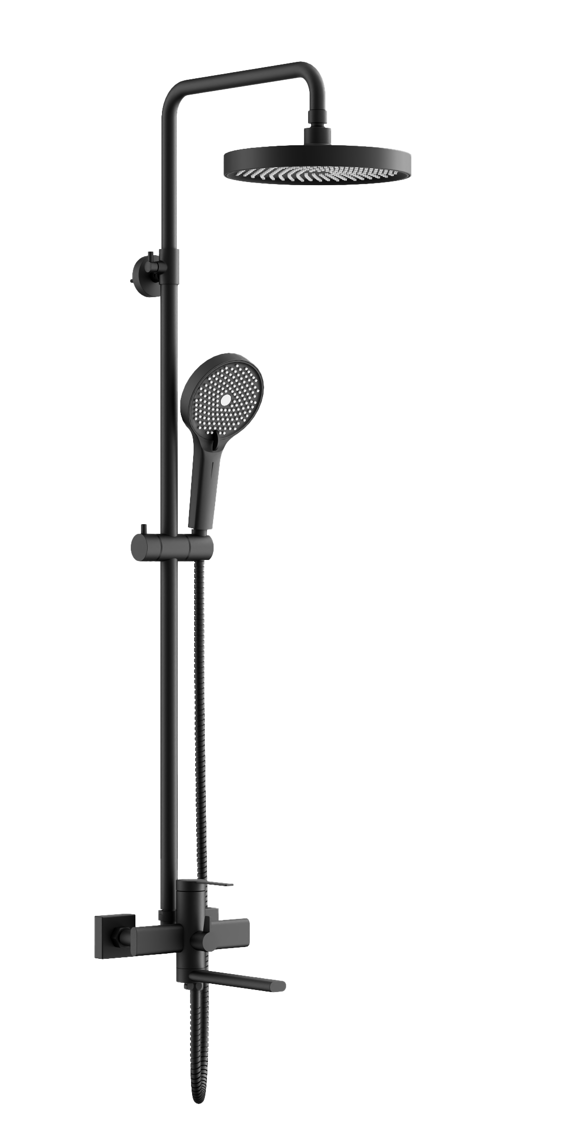 Душевая система, тропический душ, нержавеющая сталь, черный B24813-7