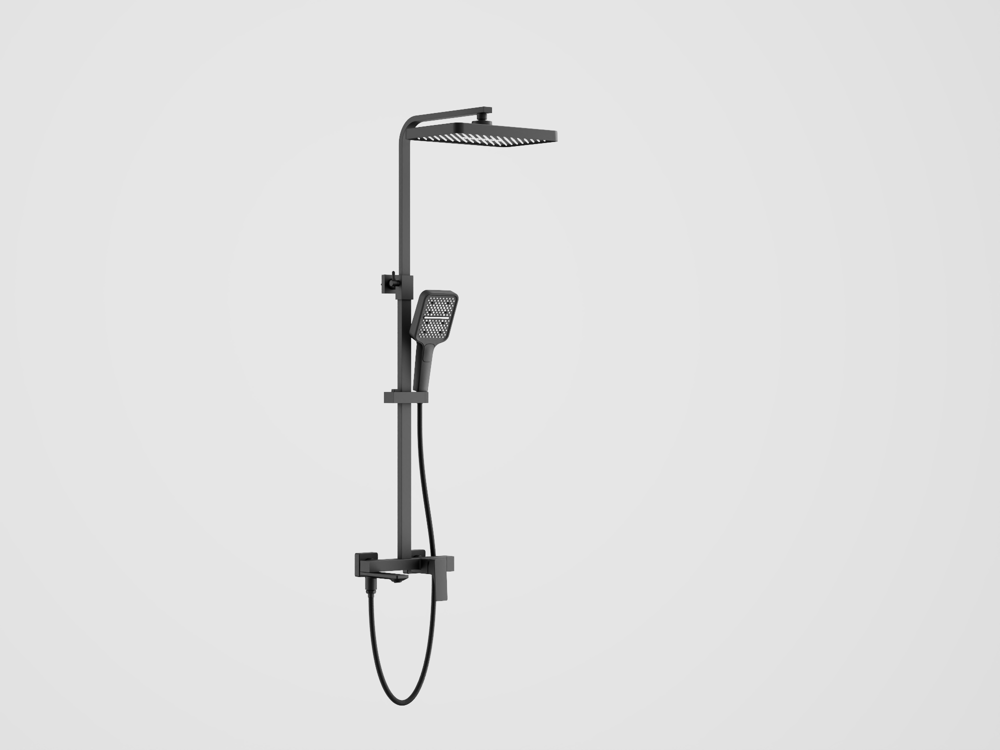 Душевая система, тропический душ, латунь, черный B24709-7