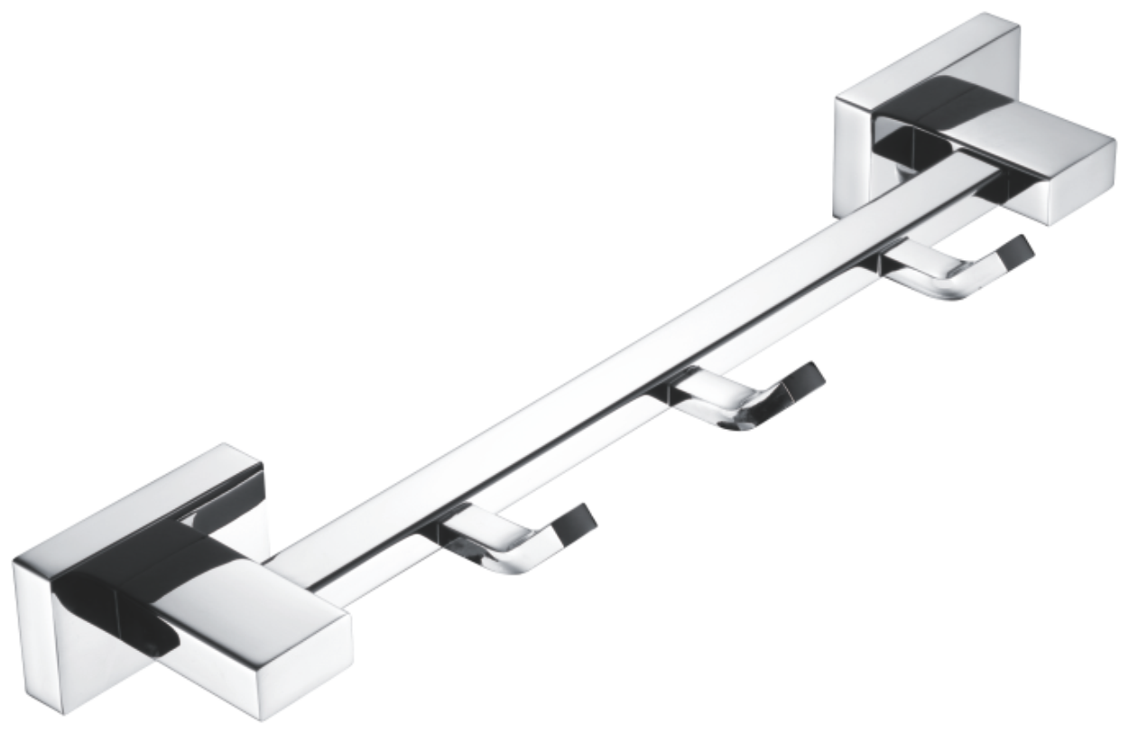 Планка с крючками 3-я, нержавеюшая сталь, хром B90215-3