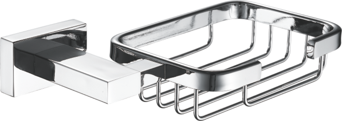 Мыльница металлическая, нержавеющая сталь, хром B90202-1