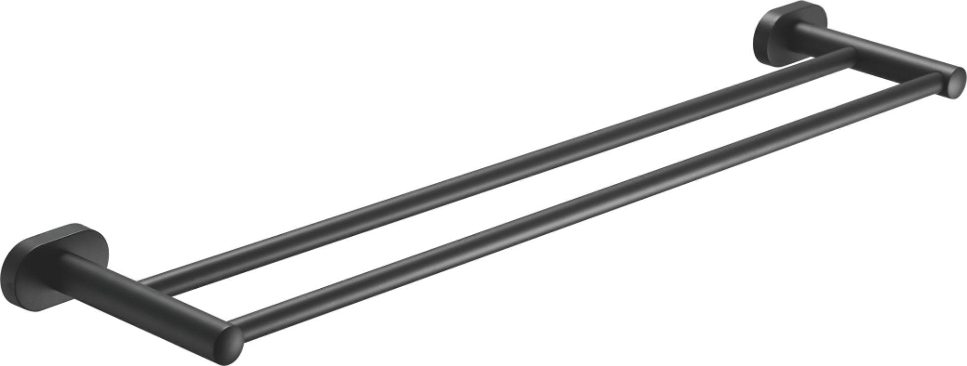 Держатель для полотенец, двойной, нержавеющая сталь, черный B90109