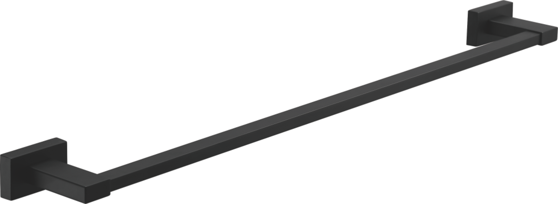 Держатель для полотенец, одинарный, нержавеющая сталь, черный B90301