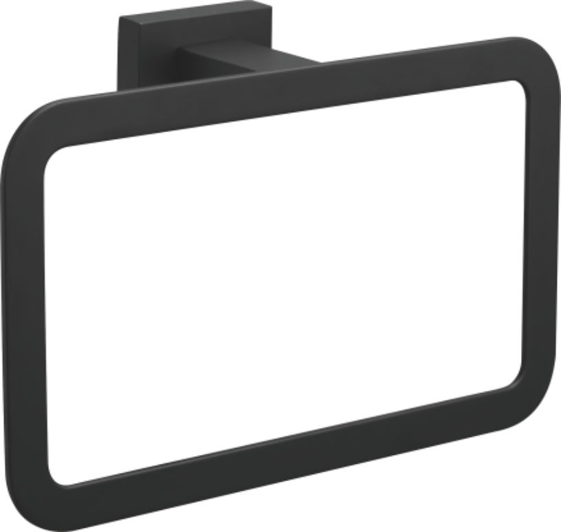 Держатель для полотенец, квадрат, нержавеющая сталь, черный B90304