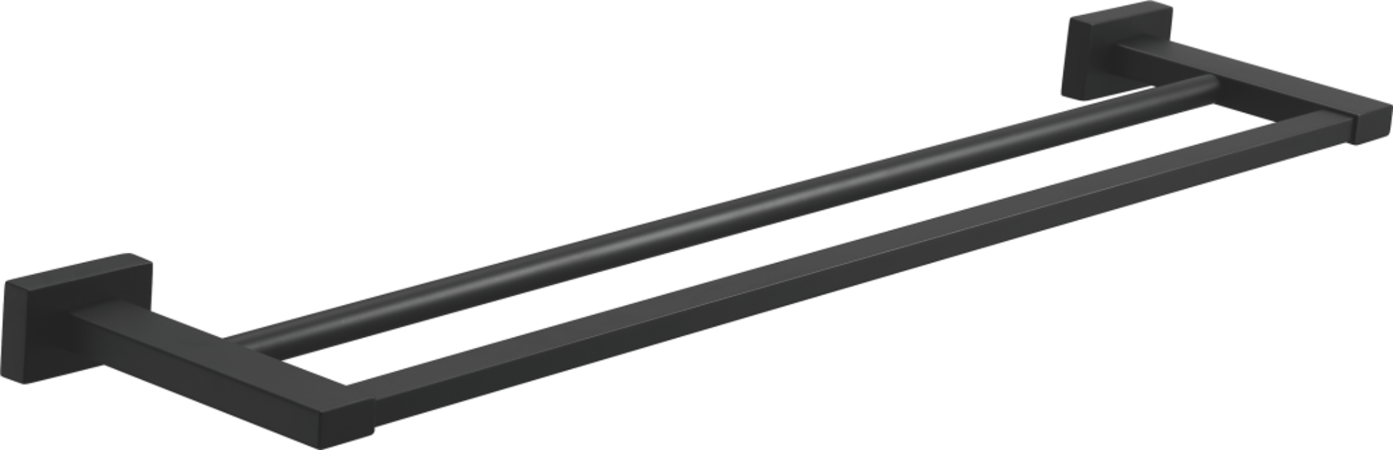 Держатель для полотенец, двойной, нержавеющая сталь, черный B90309