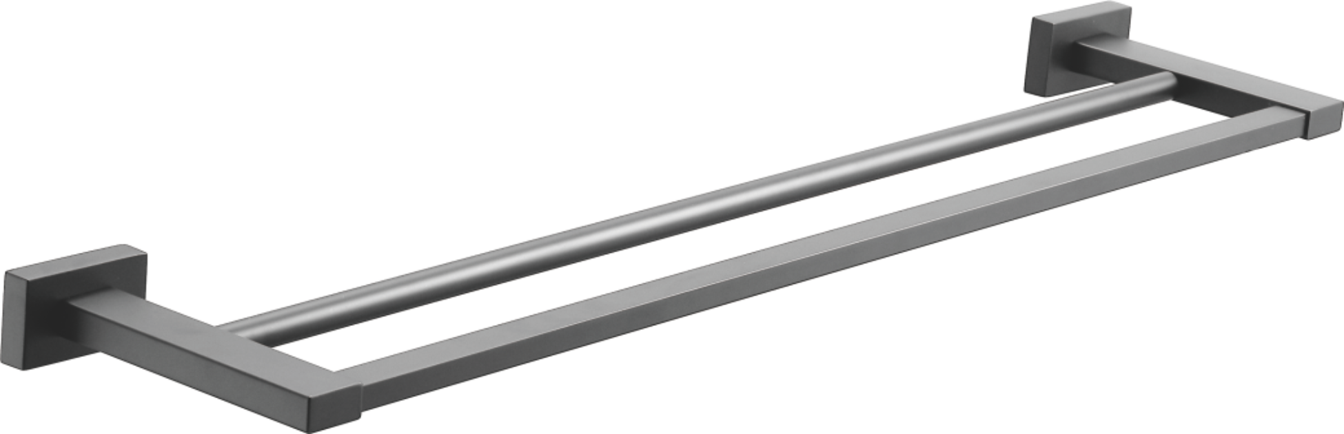 Держатель для полотенец, двойной, нержавеющая сталь, оружейная сталь B90409