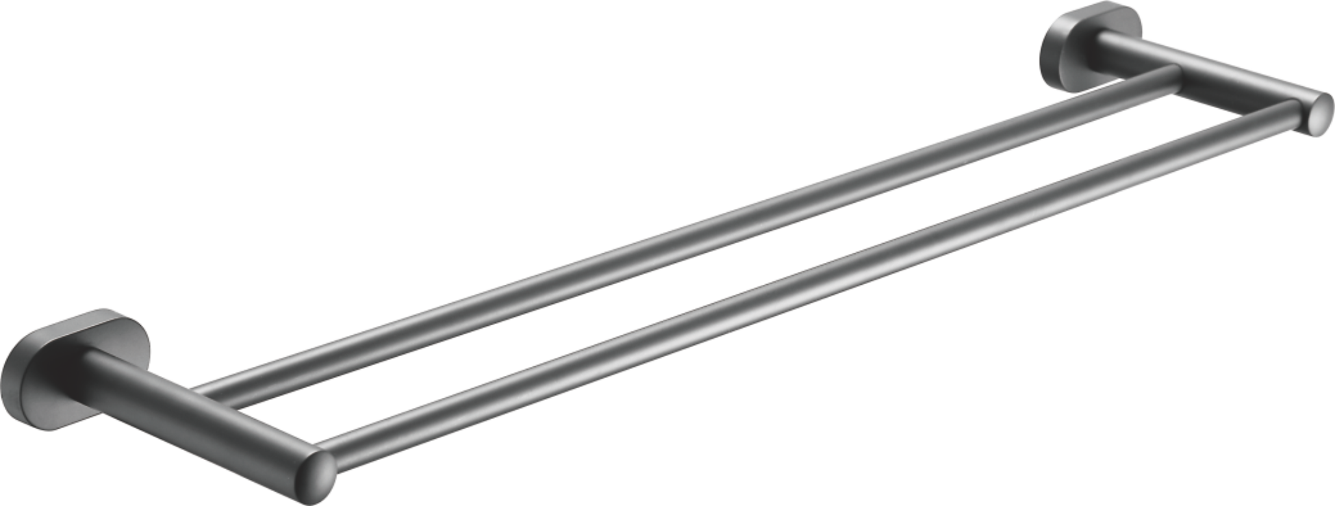 Держатель для полотенец, двойной, нержавеющая сталь, оружейная сталь B90509