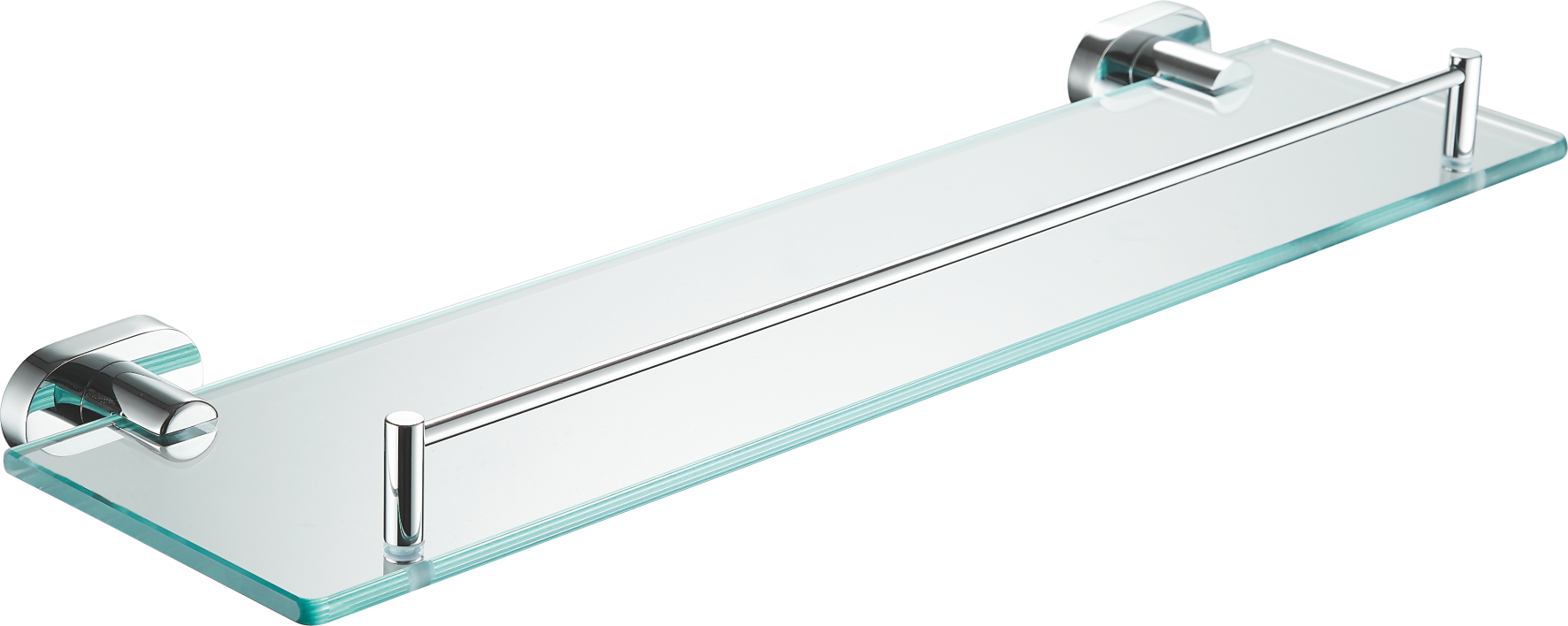 Полка стеклянная 1- ярус, нержавеющая сталь, хром B90007