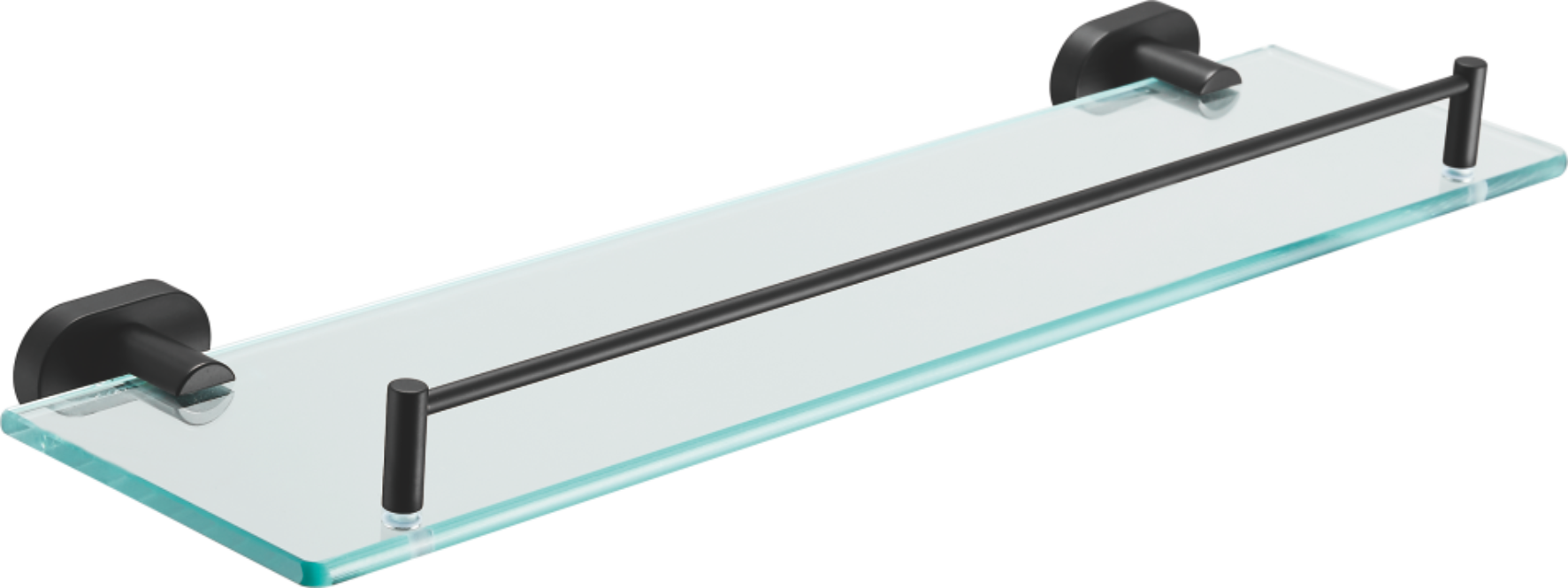 Полка стеклянная 1- ярус, нержавеющая сталь, черный B90107