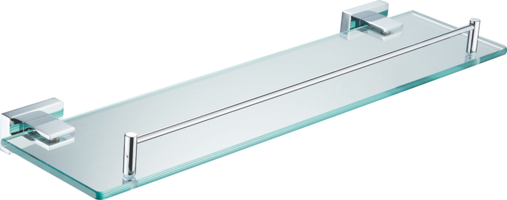 Полка стеклянная 1- ярус, нержавеющая сталь, хром B90207