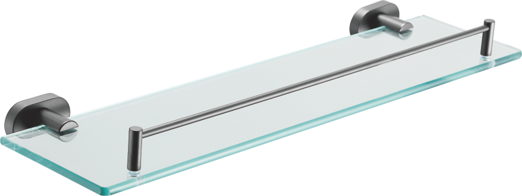 Полка стеклянная 1- ярус, нержавеющая сталь, оружейная сталь B90507