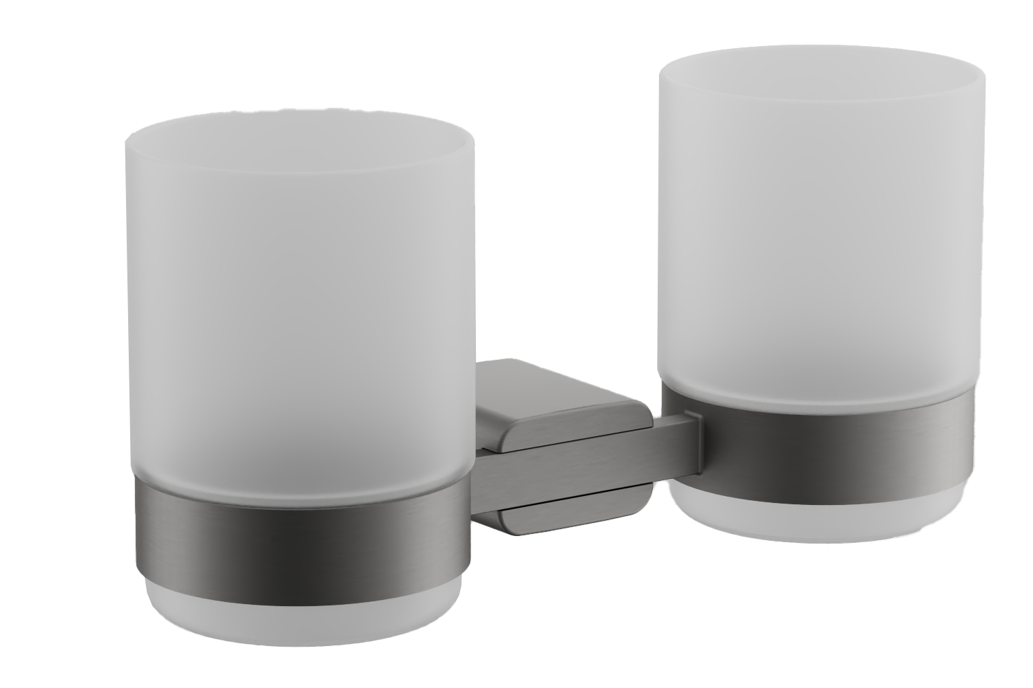 Стакан двойной стеклянный с держателем, нержавеющая сталь, оружейная сталь