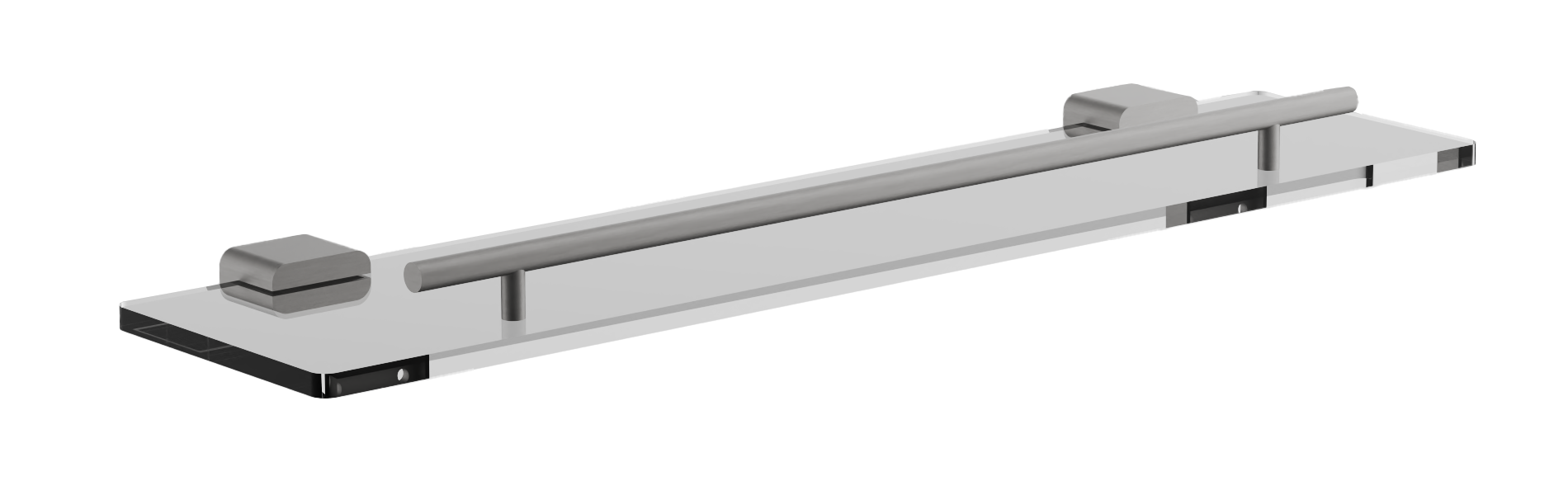 Полка стеклянная, нержавеюшая сталь, оружейная сталь