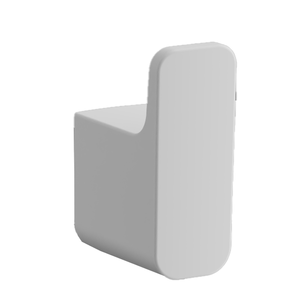 Крючок, нержавеющая сталь, белый