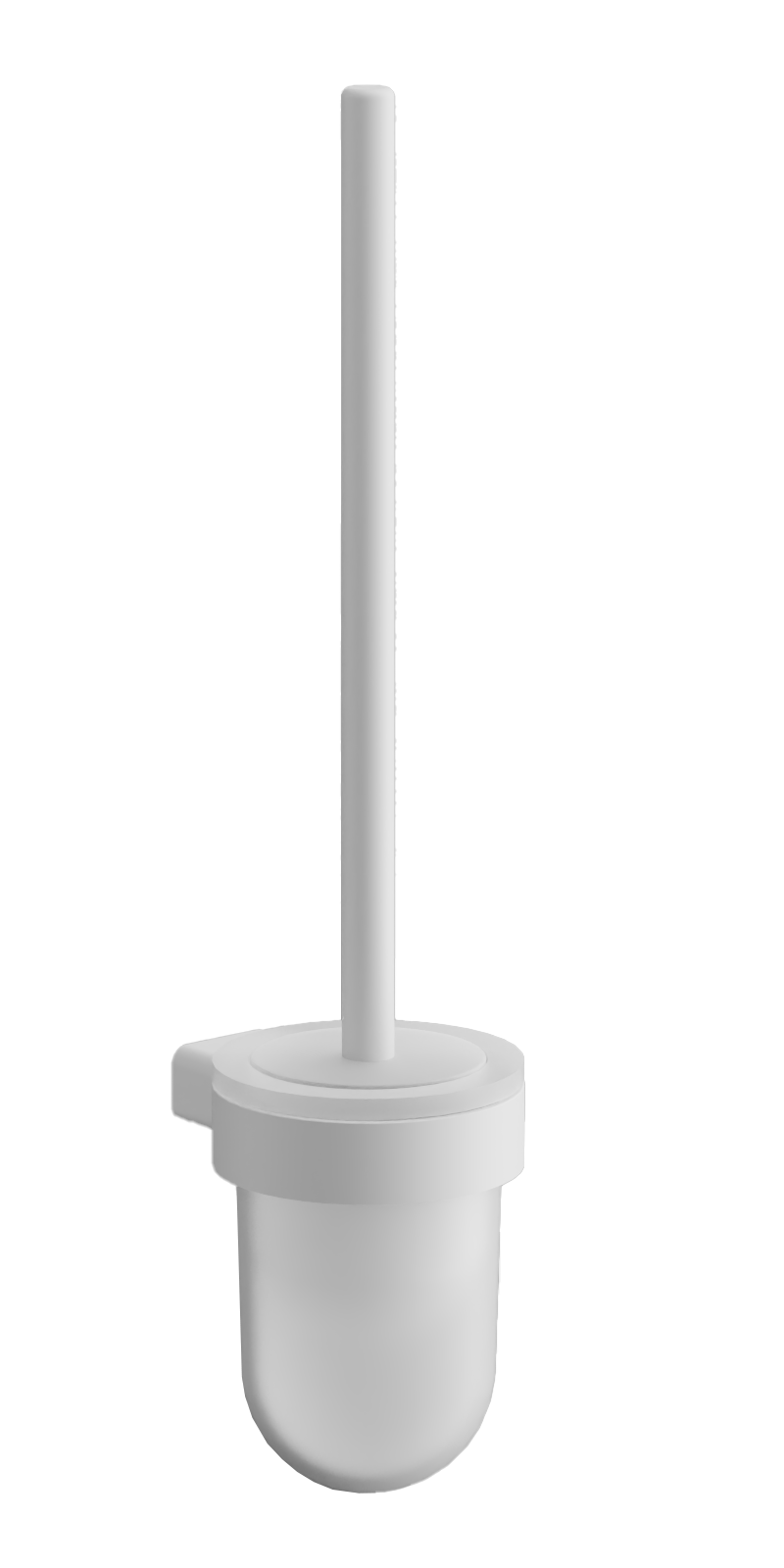 Ёршик туалетный, настенный, нержавеющая сталь, белый