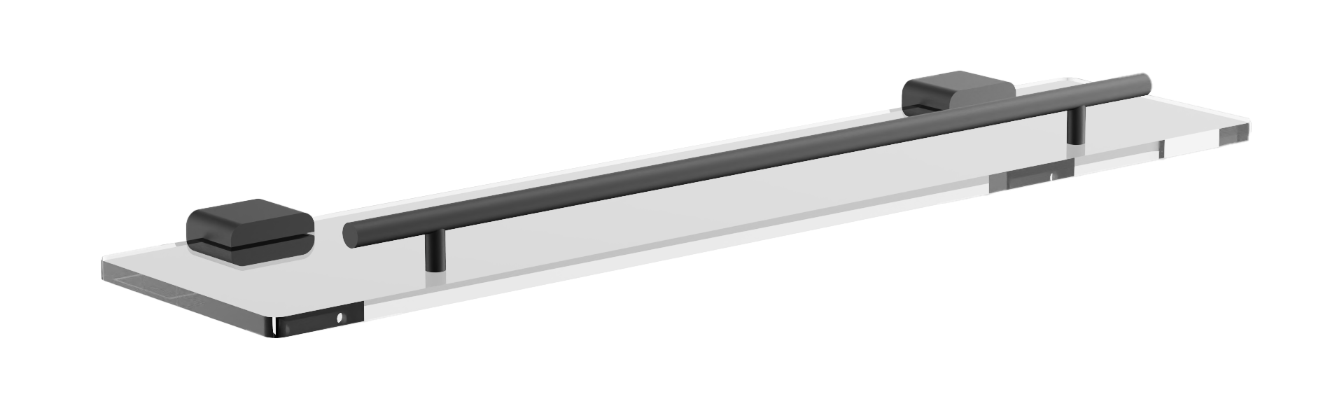 Полка стеклянная, нержавеюшая сталь, черный