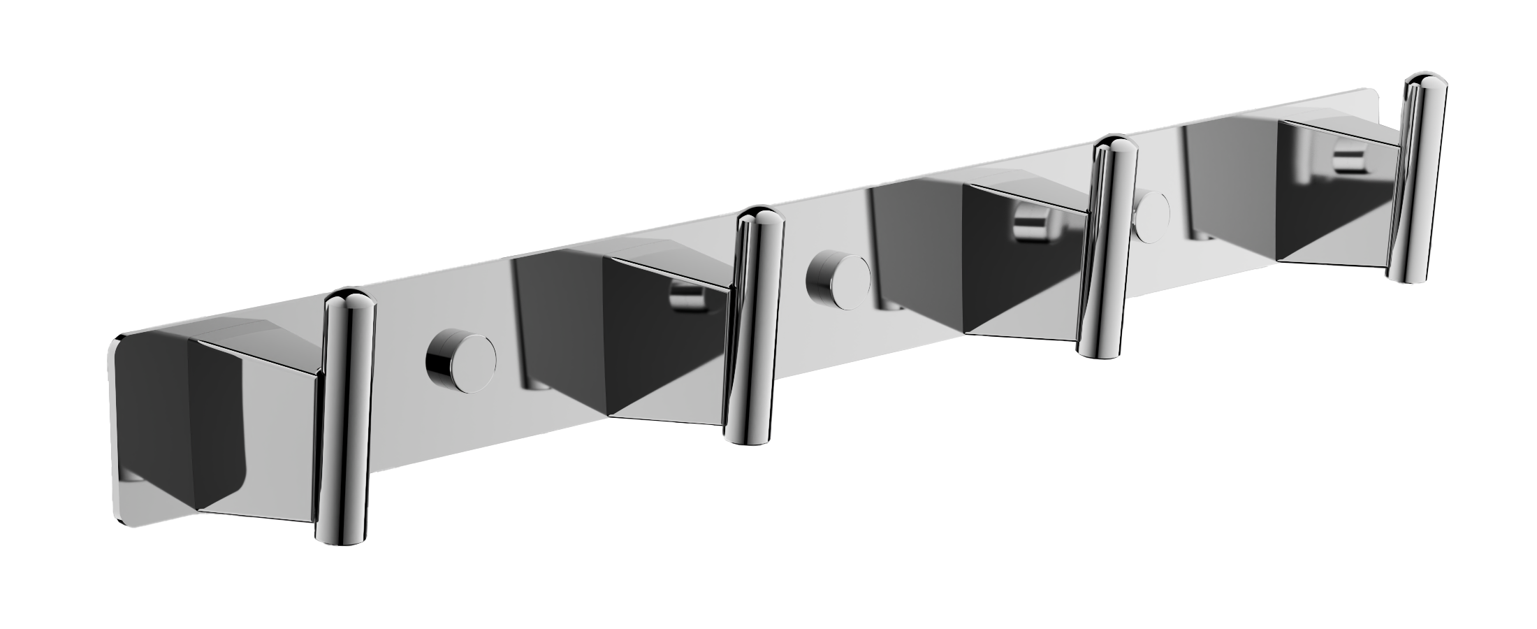 Планка с крючками 4-я, нержавеюшая сталь, хром