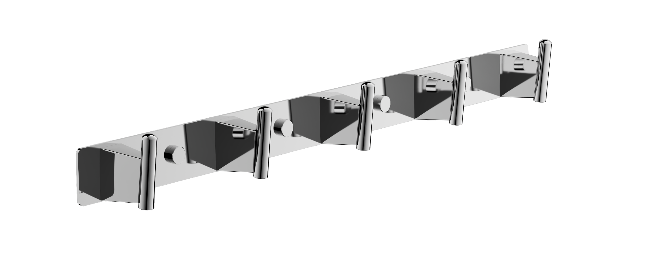 Планка с крючками 5-я, нержавеюшая сталь, хром