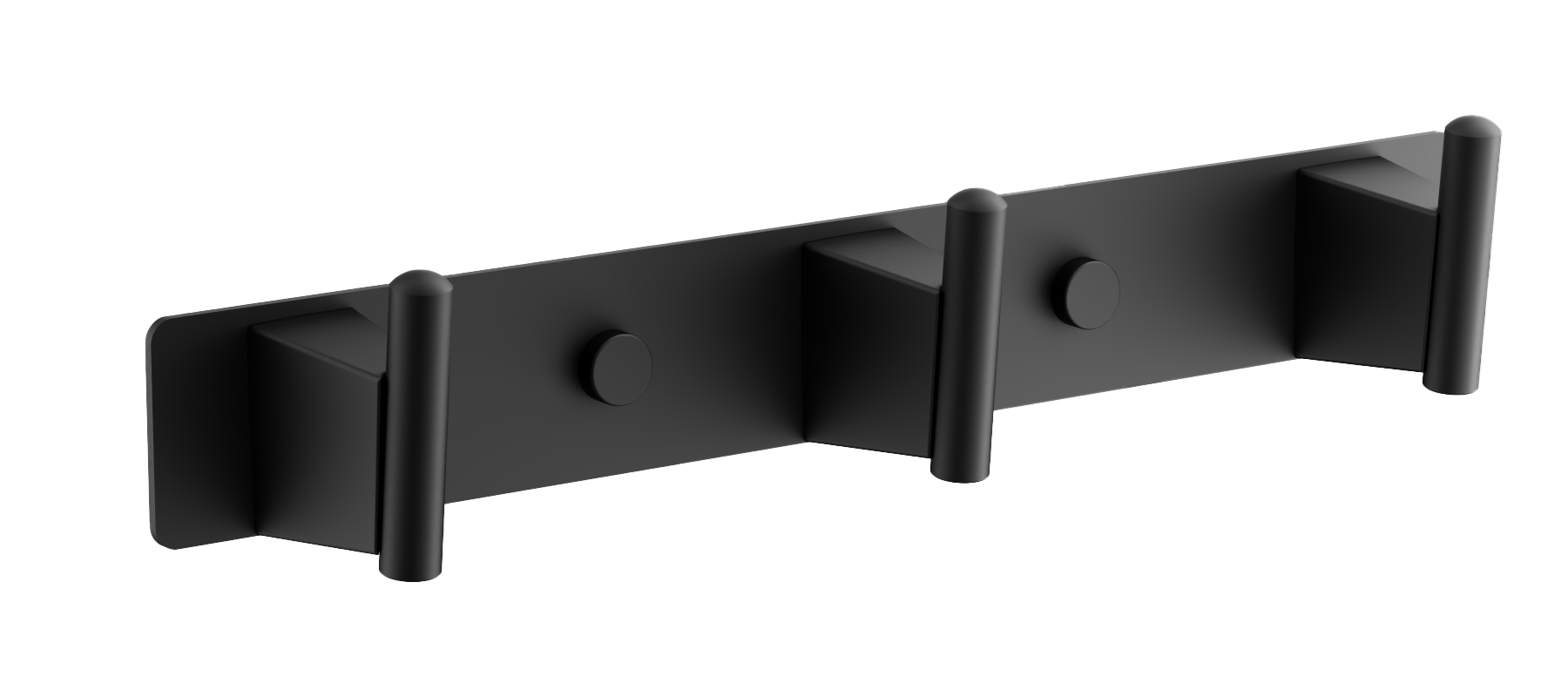 Планка с крючками 3-я, нержавеюшая сталь, черный