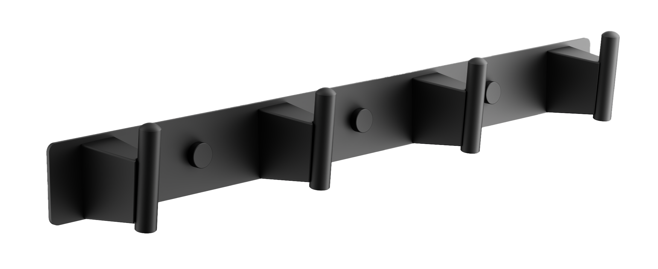 Планка с крючками 4-я, нержавеюшая сталь, черный