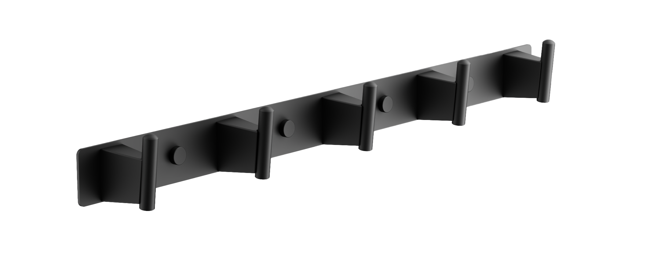 Планка с крючками 5-я, нержавеюшая сталь, черный