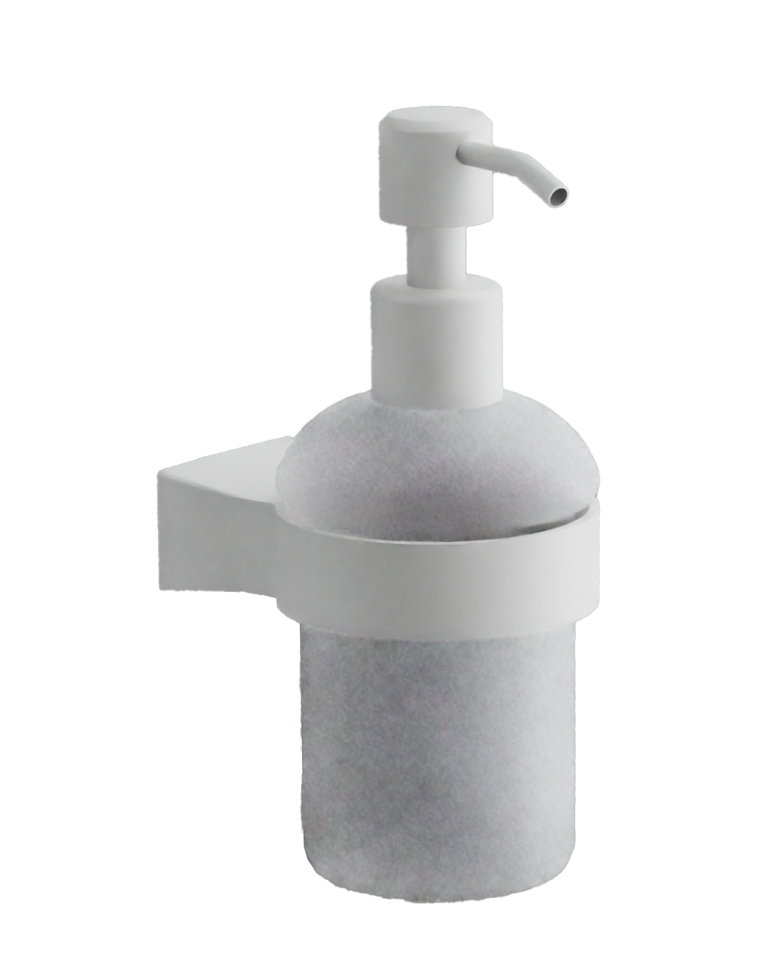 Дозатор стеклянный, нержавеюшая сталь, белый