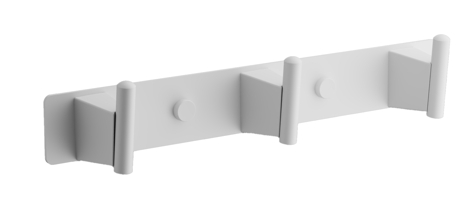 Планка с крючками 3-я, нержавеюшая сталь, белый