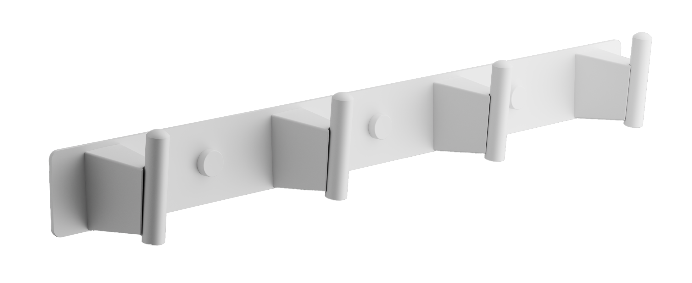 Планка с крючками 4-я, нержавеюшая сталь, белый