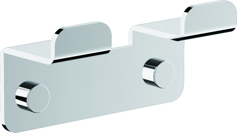 Планка с крючками 2-я, нержавеюшая сталь, хром