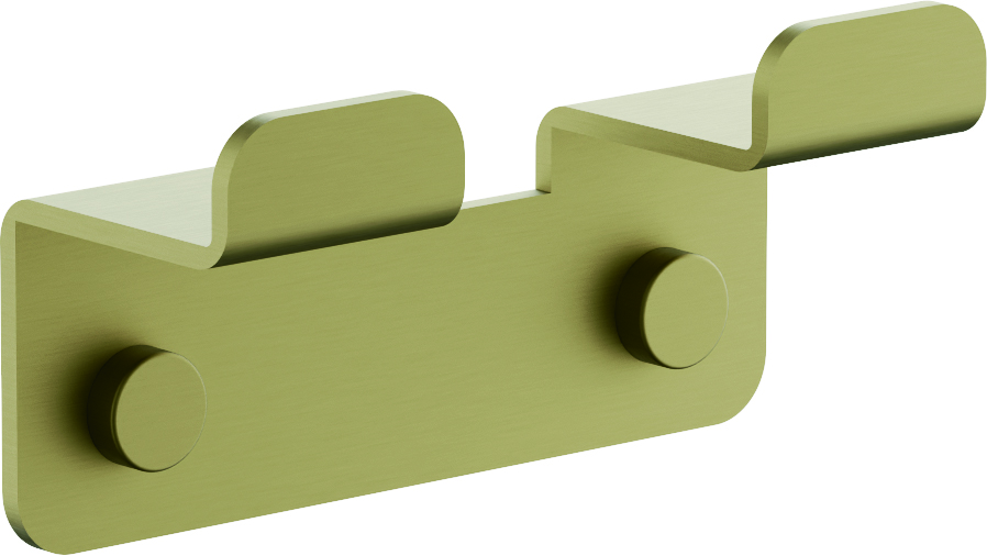 Планка с крючками 2-я, нержавеюшая сталь, брашированное золото