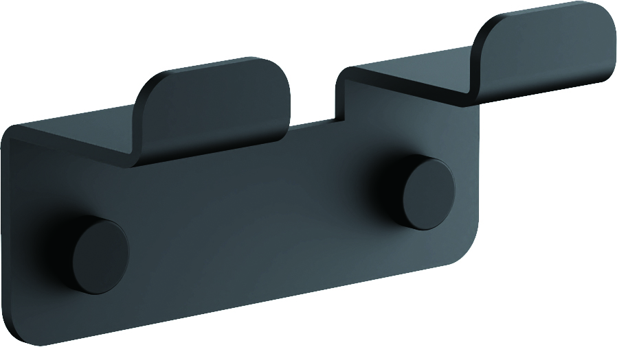 Планка с крючками 2-я, нержавеюшая сталь, черный