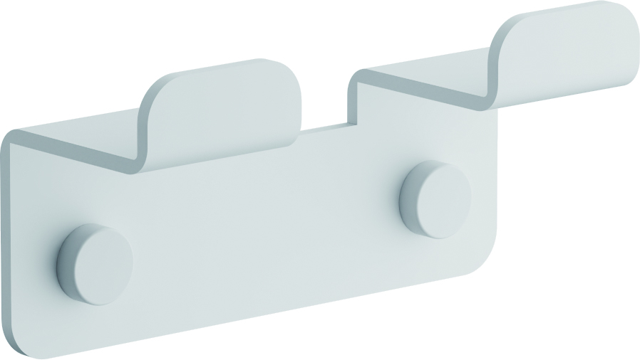 Планка с крючками 2-я, нержавеюшая сталь, белый