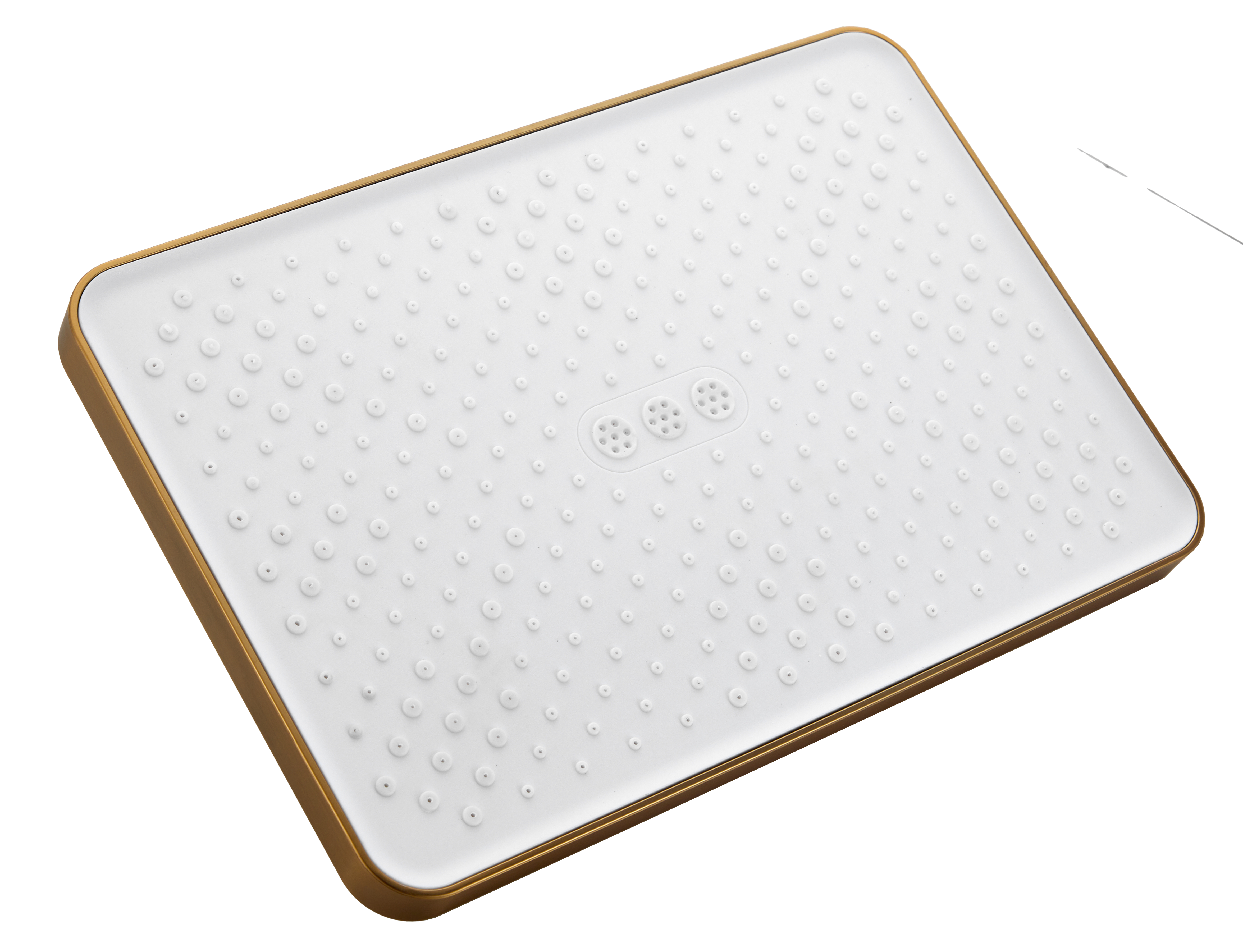 Лейка верхнего душа 305мм x 205мм, брашированное золото