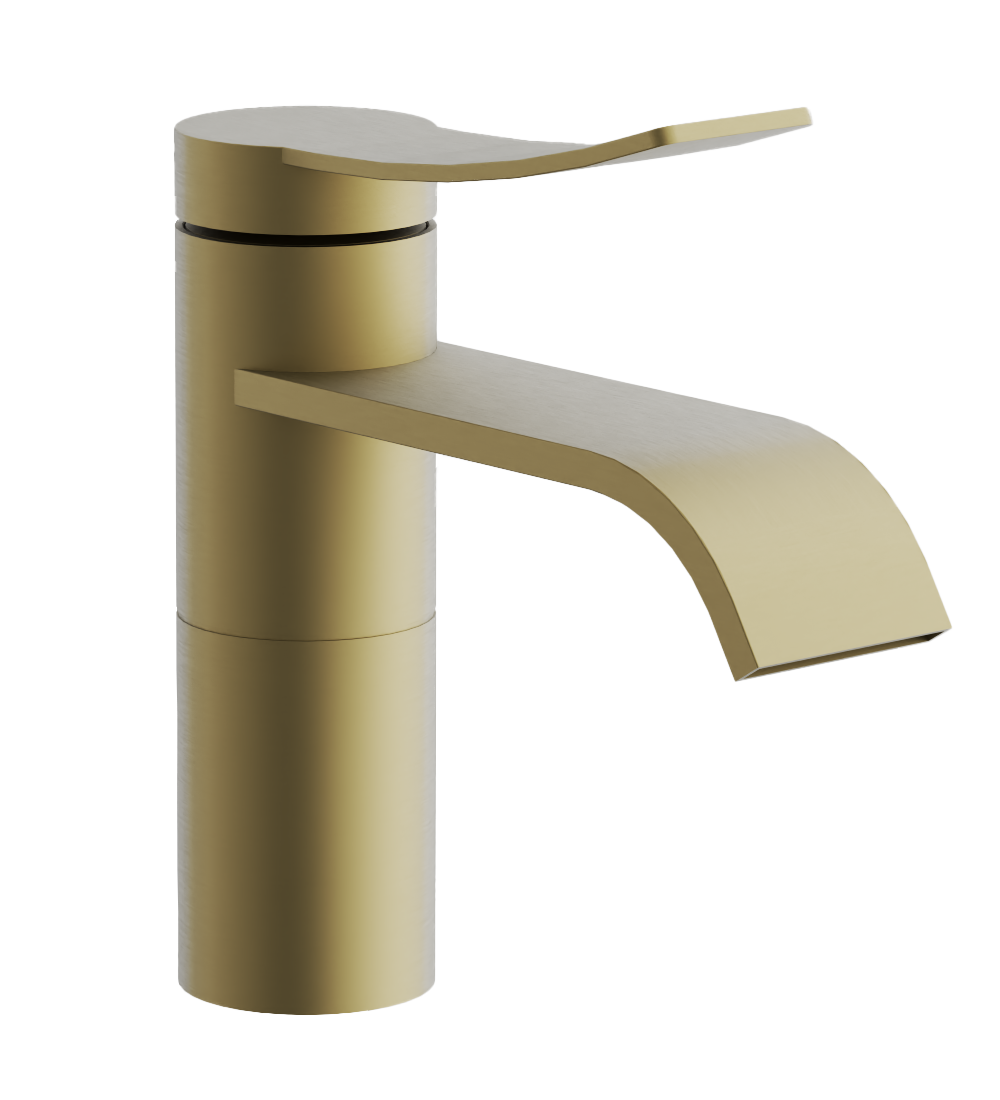 Смеситель для раковины цвет: брашированное золото B10812-5