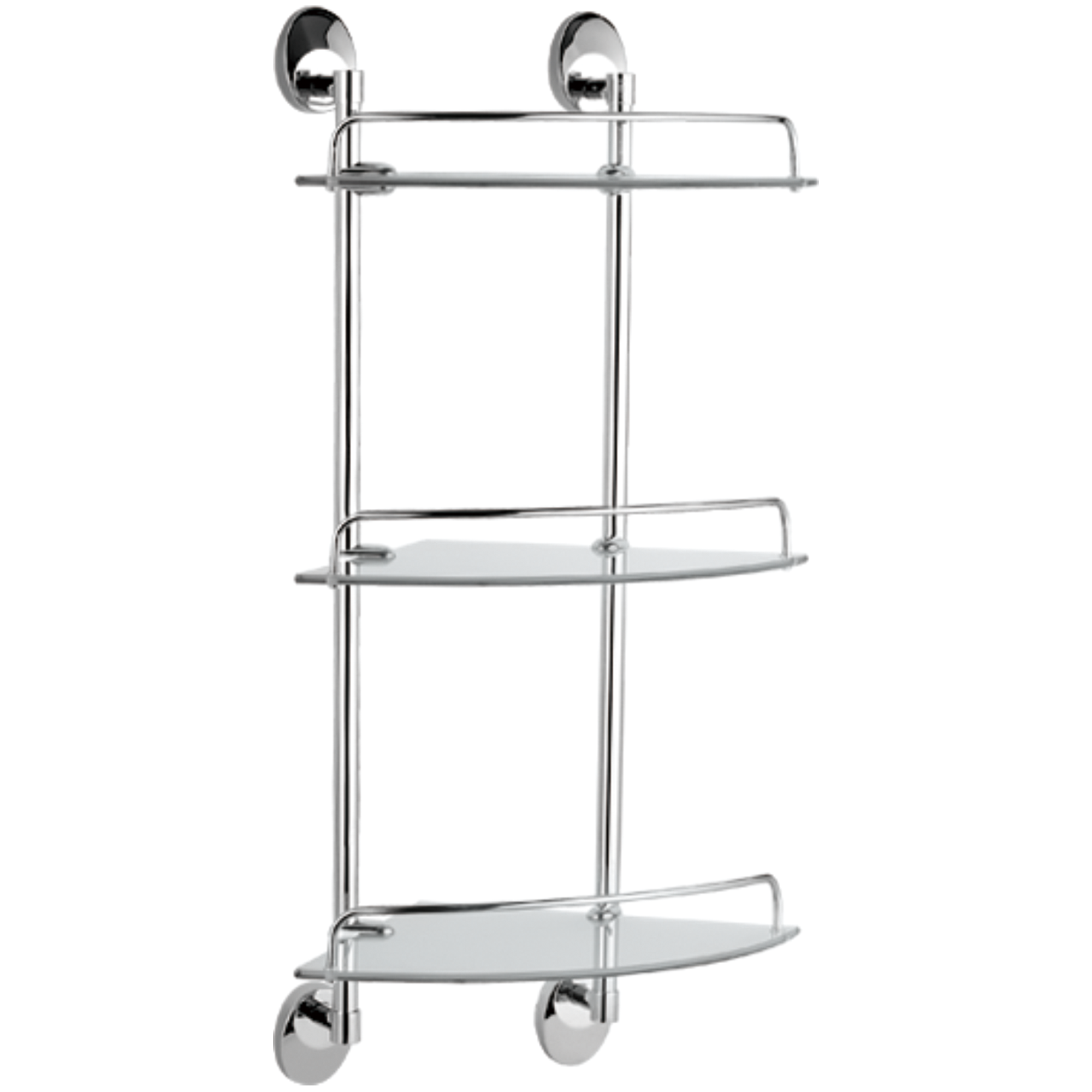 Полка стеклянная 3-яруснаяс круглыми ножками Haiba HB 1607-3