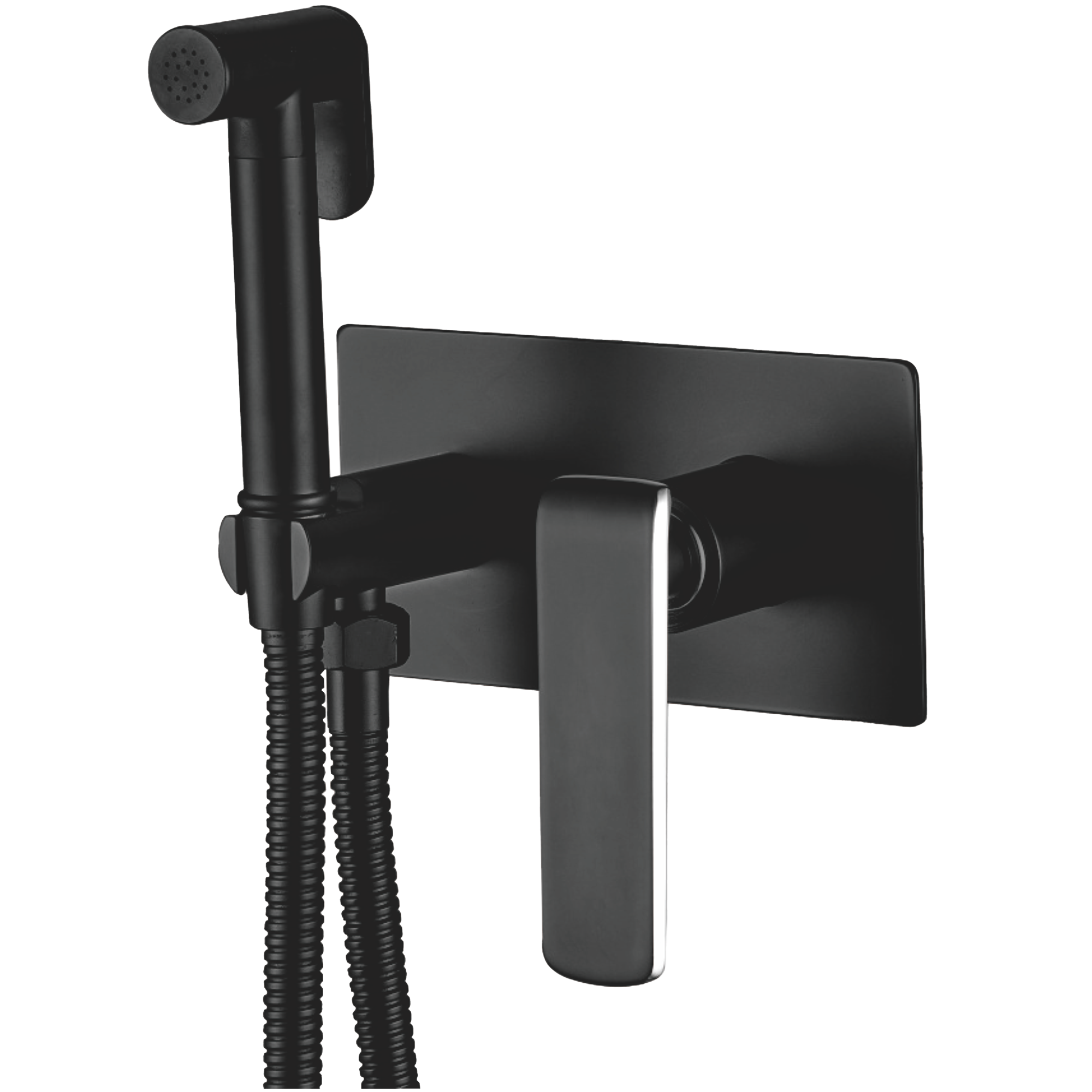 Гигиенический душ, латунь, черный/хром Комплектация: лейка, шланг 1,5м HB 55548-7