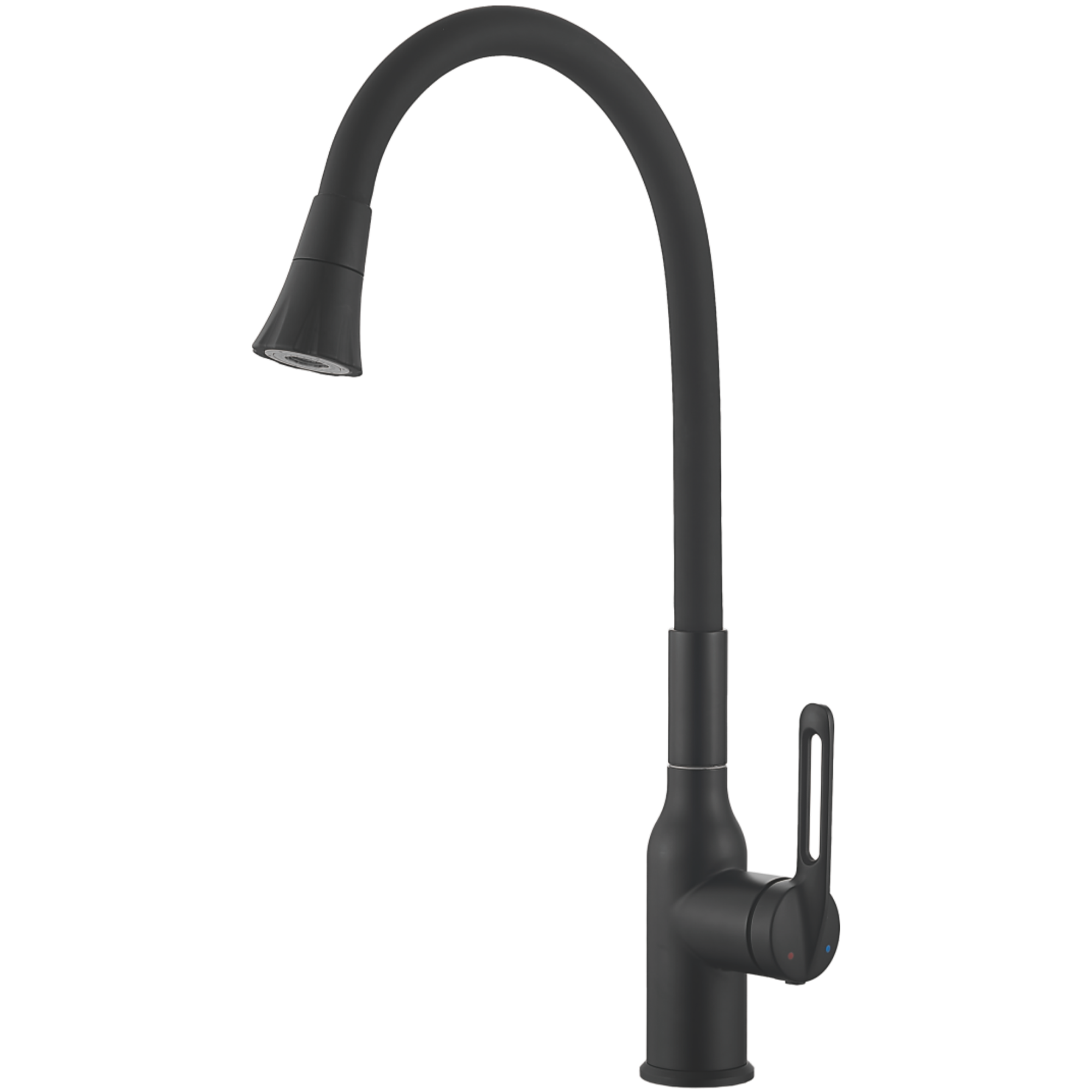 Смеситель для кухни, гибкий излив, нержавеющая сталь, черный HB 42830-7