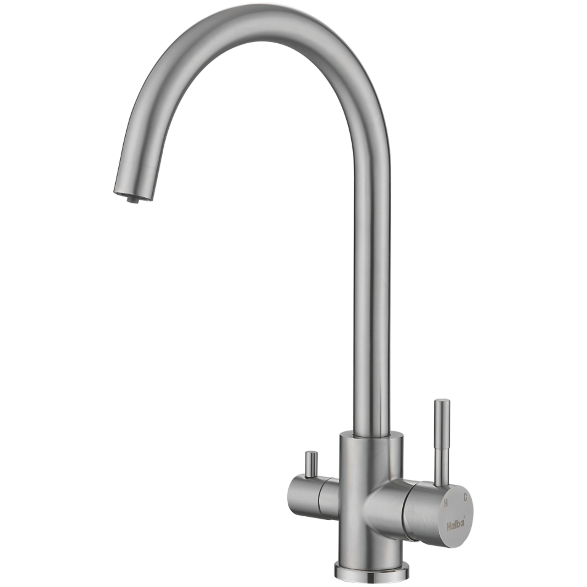 Смеситель для кухни с подключением фильтра, нержавеющая сталь, сатин HB 43828