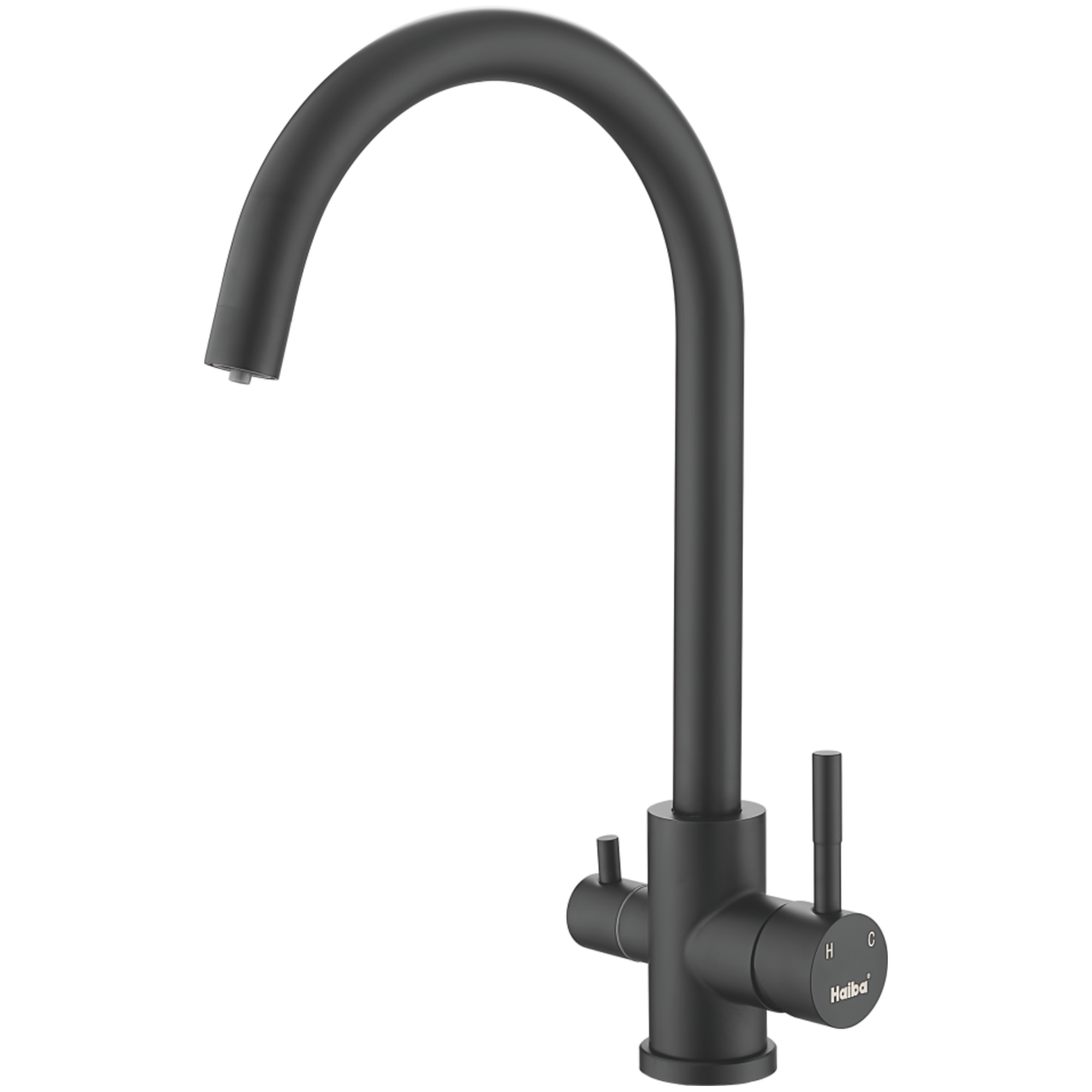 Смеситель для кухни с подключением фильтра, нержавеющая сталь, черный HB 43828-7