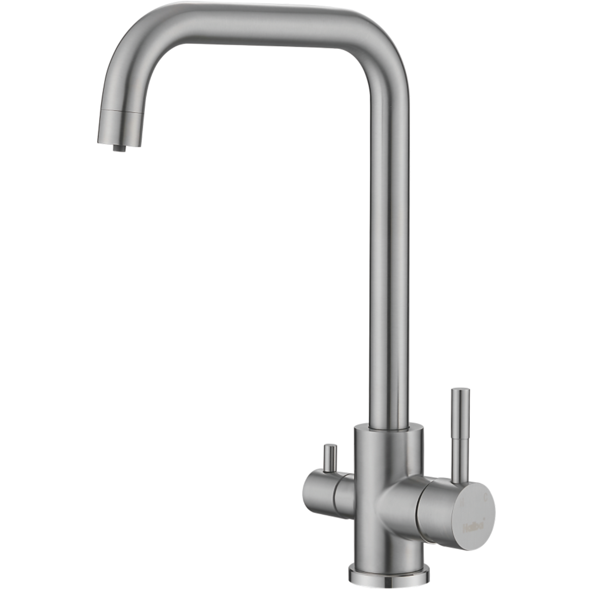 Смеситель для кухни с подключением фильтра, нержавеющая сталь, сатин HB 43829