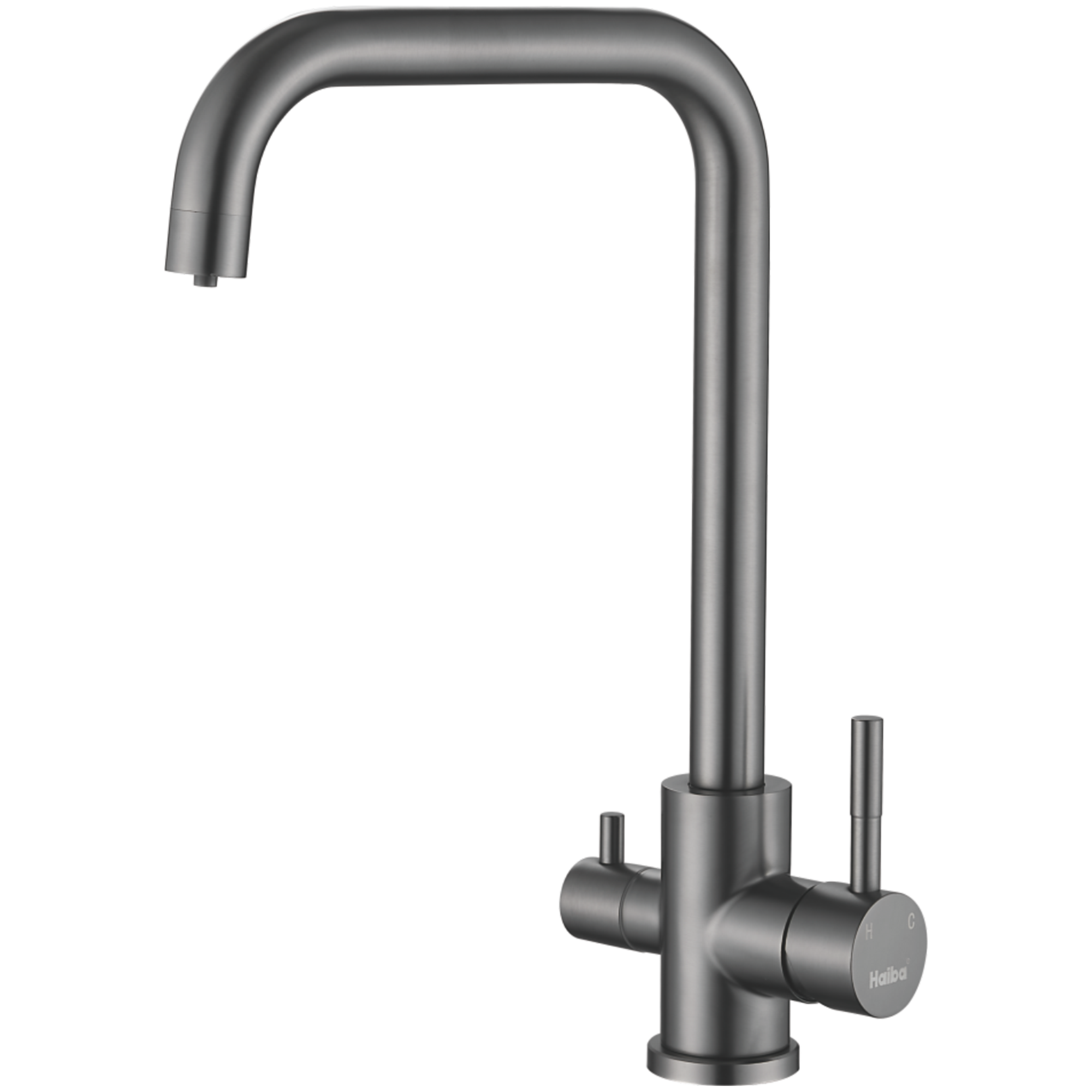 Смеситель для кухни с подключением фильтра, нержавеющая сталь, оружейная сталь HB 43829-3