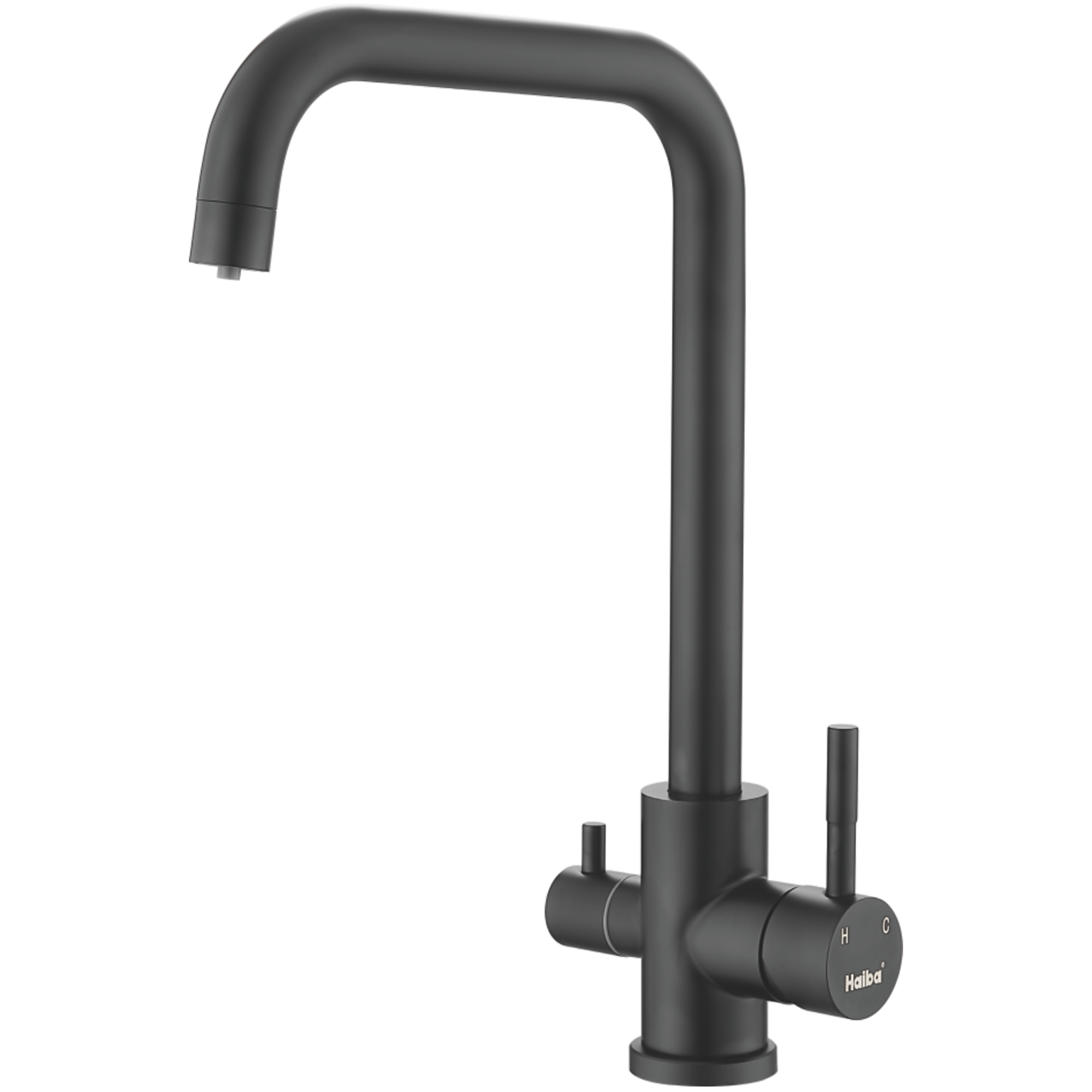 Смеситель для кухни с подключением фильтра, нержавеющая сталь, черный HB 43829-7