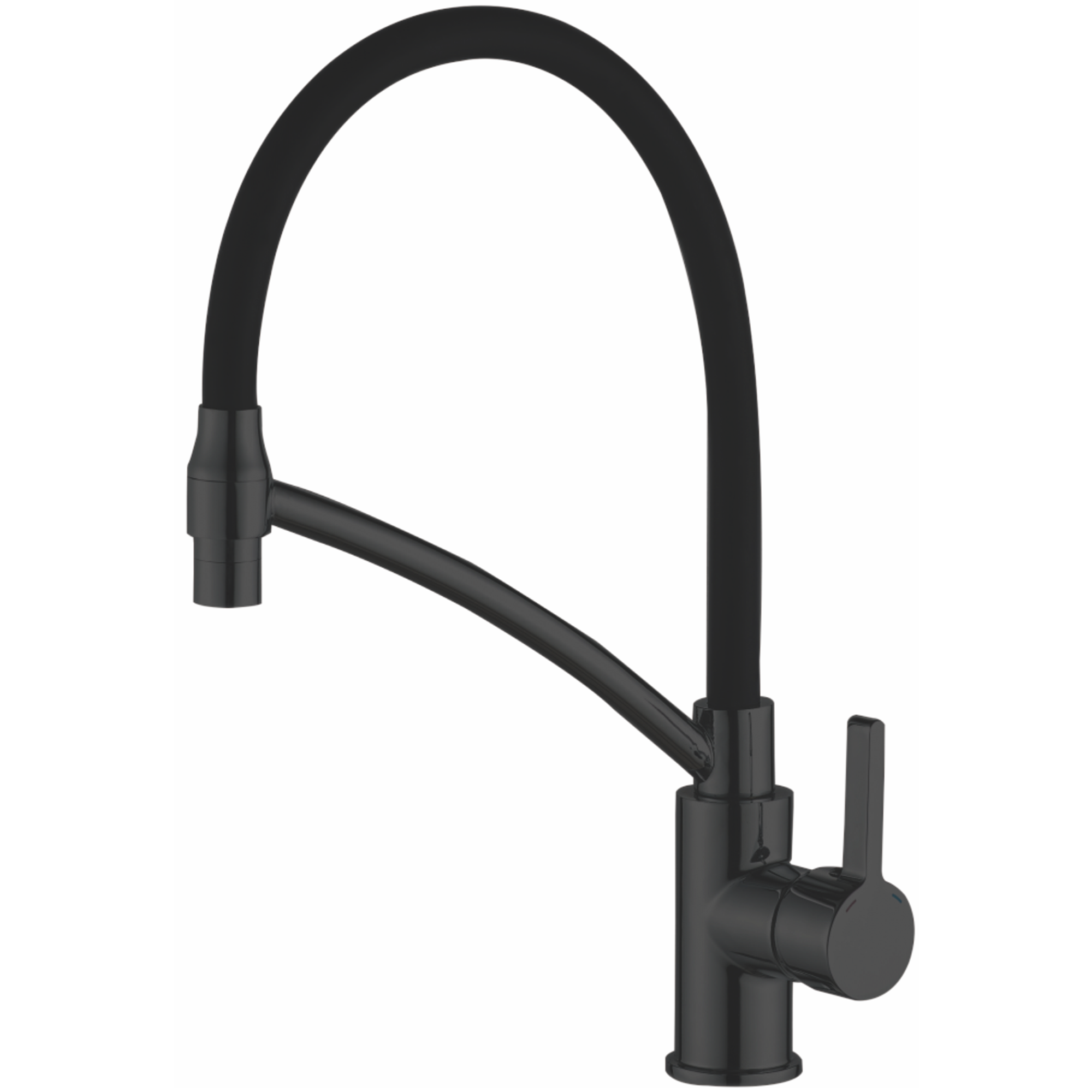 Смеситель для кухни, гибкий излив, латунь, черный HB 73644-7