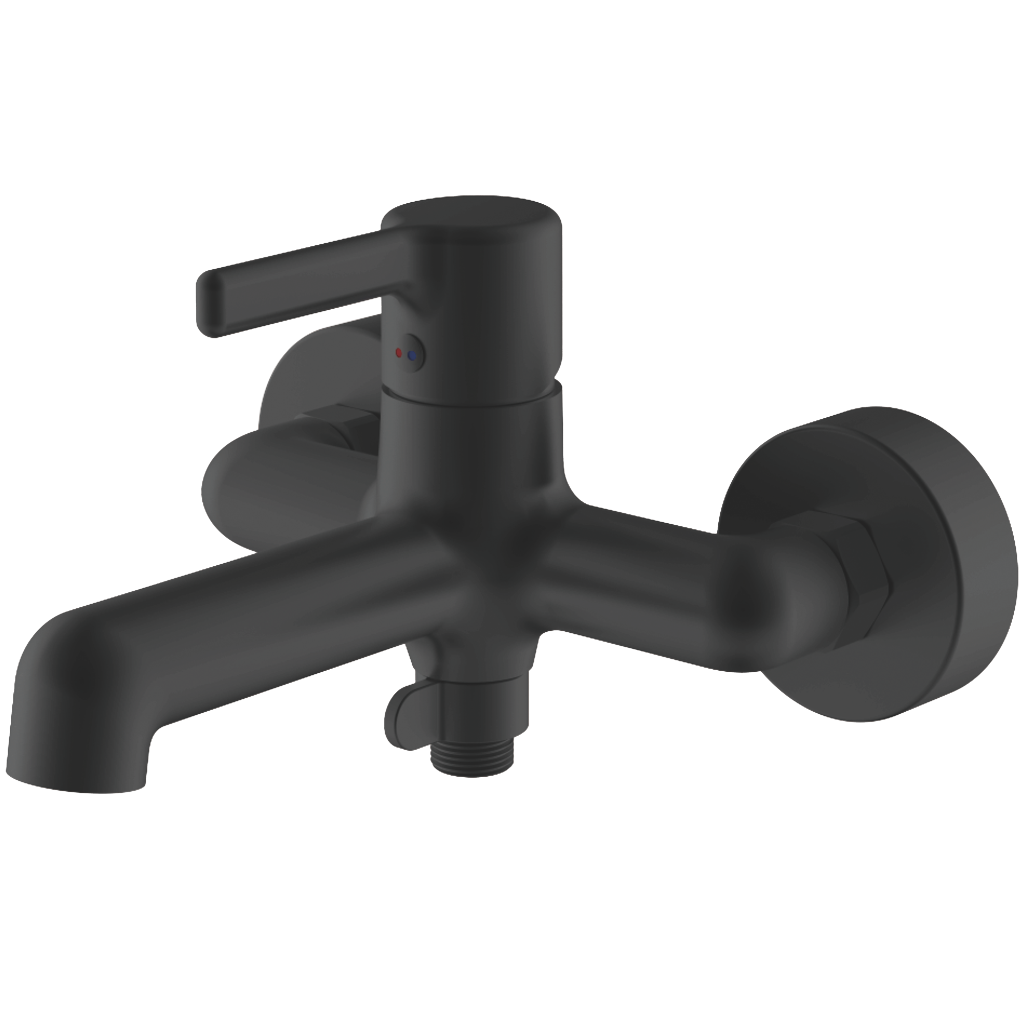 Смеситель для ванны, латунь, черный Комплектация: лейка, шланг 1,5м, держатель для лейки HB 60814-7