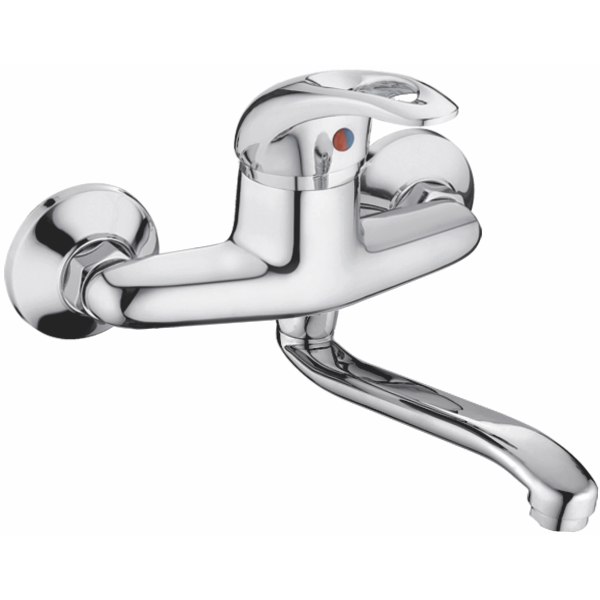 Смеситель для ванны, длинный излив, латунь, хром HB 4603