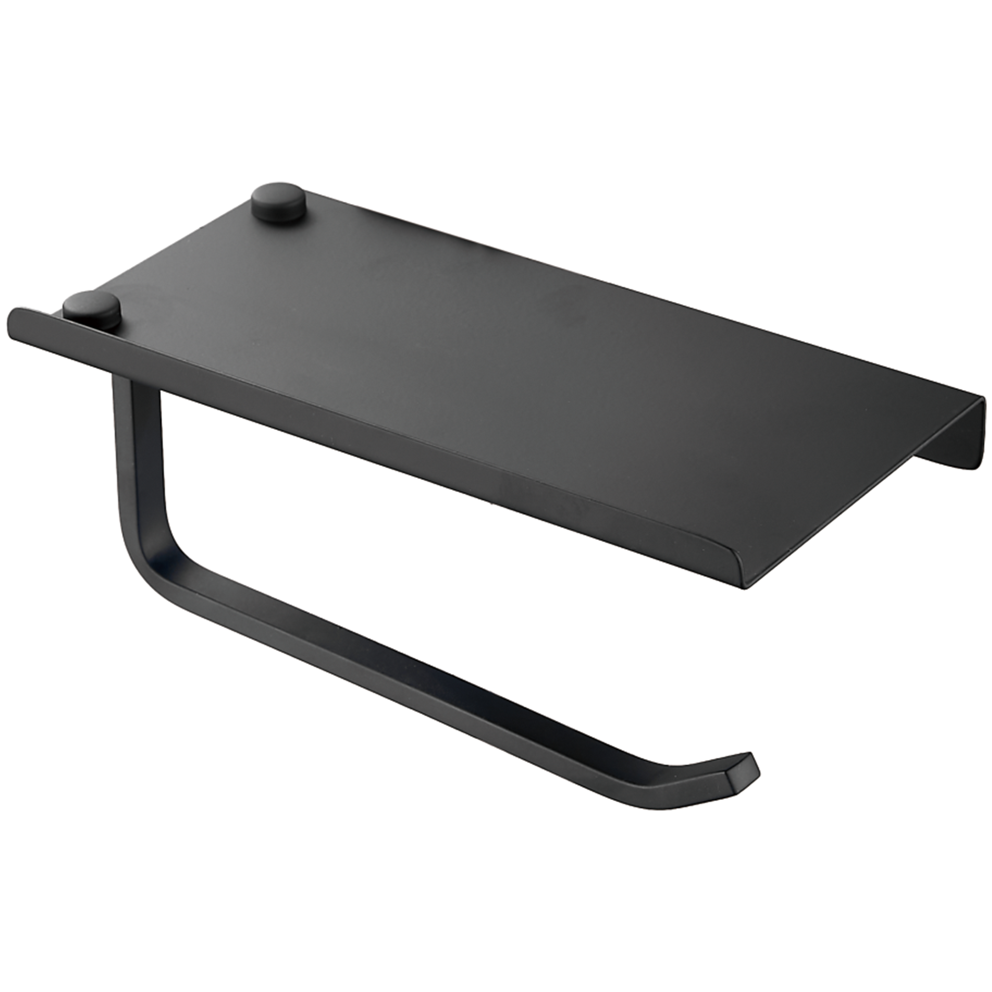 Держатель для туалетной бумаги с подставкой, черный HB 330-7