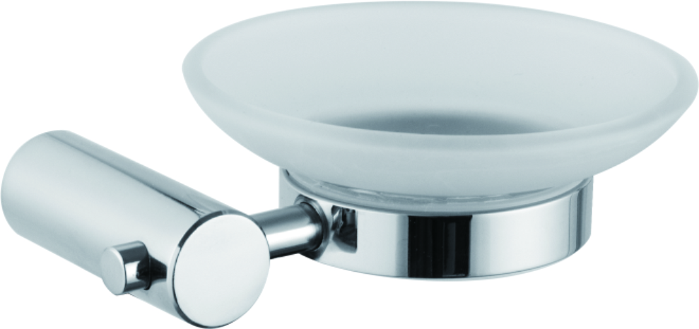 Мыльница стеклянная, хром HB 8402